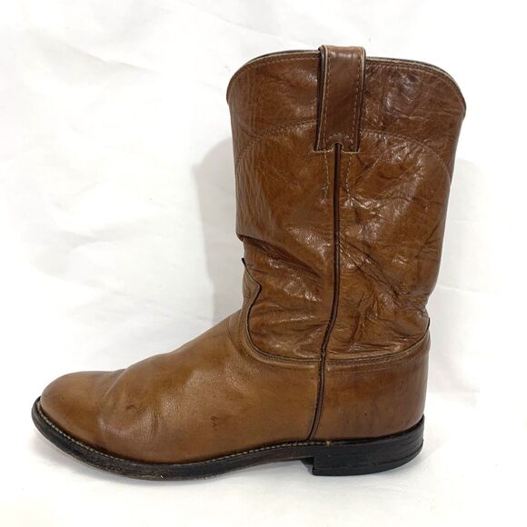 Justin 3163 Marbled Leather Roper Boots Men\'s 8.5 E main image 9